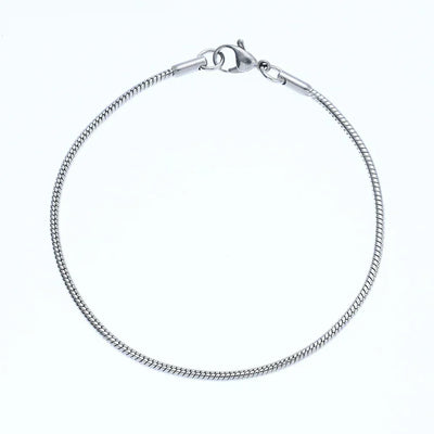 Minimalistisches Edelstahlarmband mit Schlangenkette
