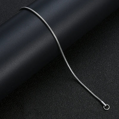 Minimalistisches Edelstahlarmband mit Schlangenkette