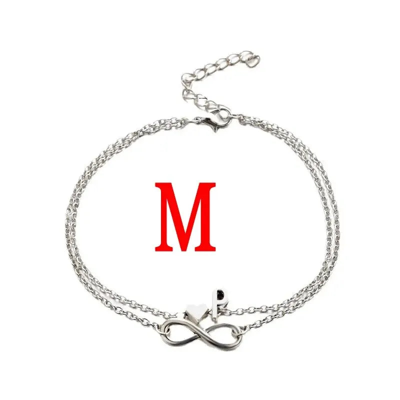Buchstaben Anhänger Ketten-Initials Fußkettchen