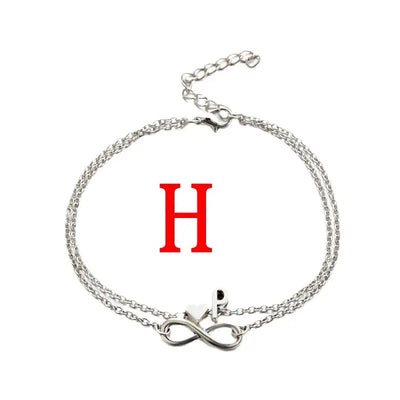 Buchstaben Anhänger Ketten-Initials Fußkettchen