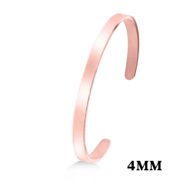 Minimalistisches Edelstahl-Manschettenarmband