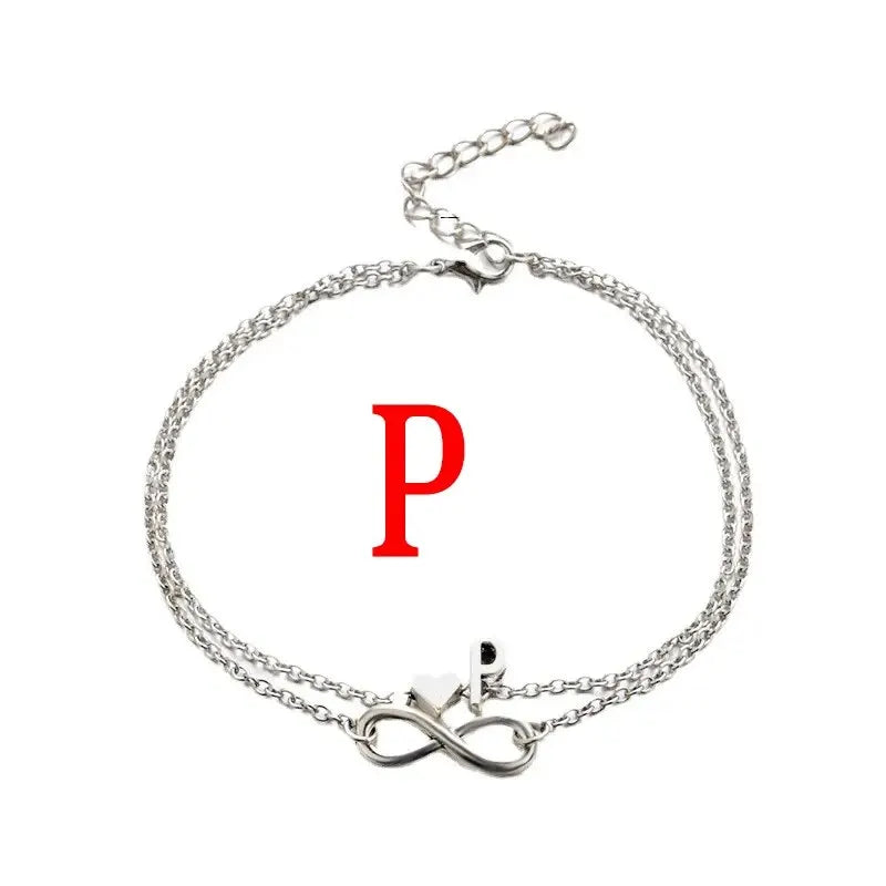 Buchstaben Anhänger Ketten-Initials Fußkettchen