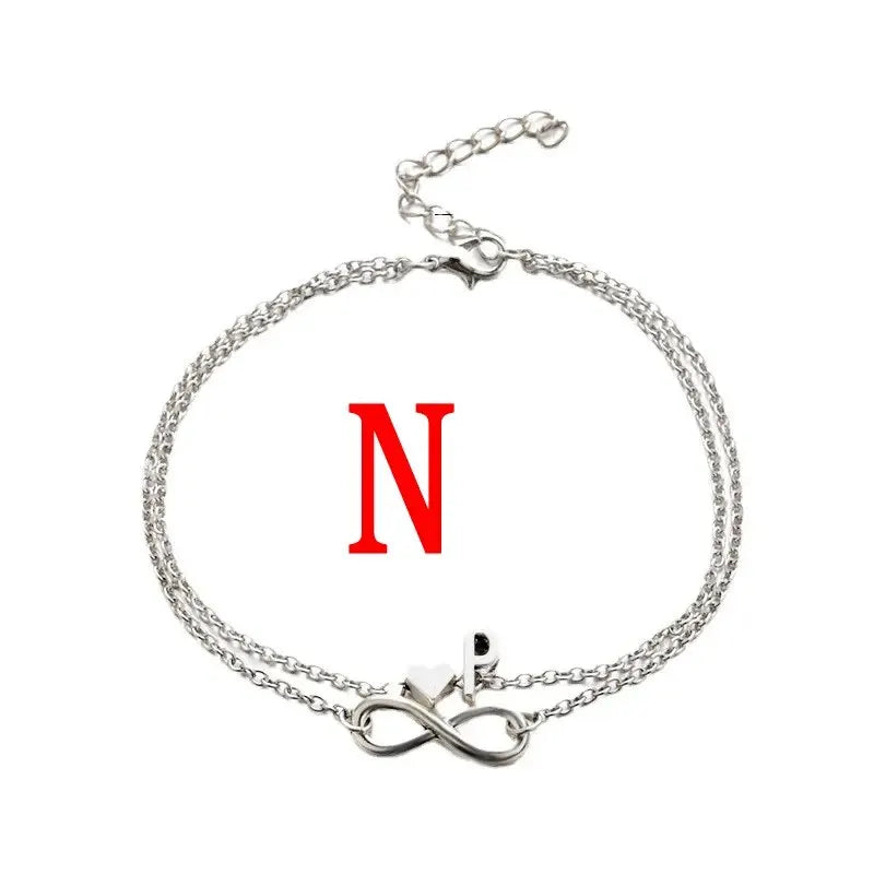 Buchstaben Anhänger Ketten-Initials Fußkettchen