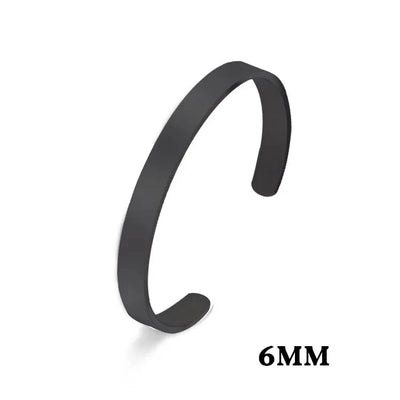 Minimalistisches Edelstahl-Manschettenarmband