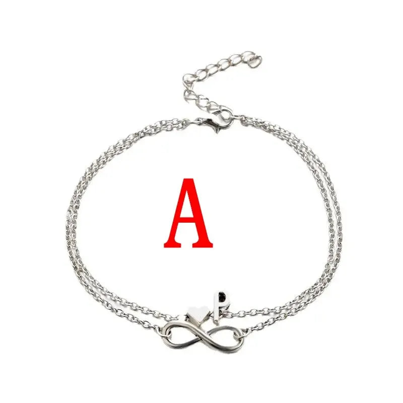 Buchstaben Anhänger Ketten-Initials Fußkettchen