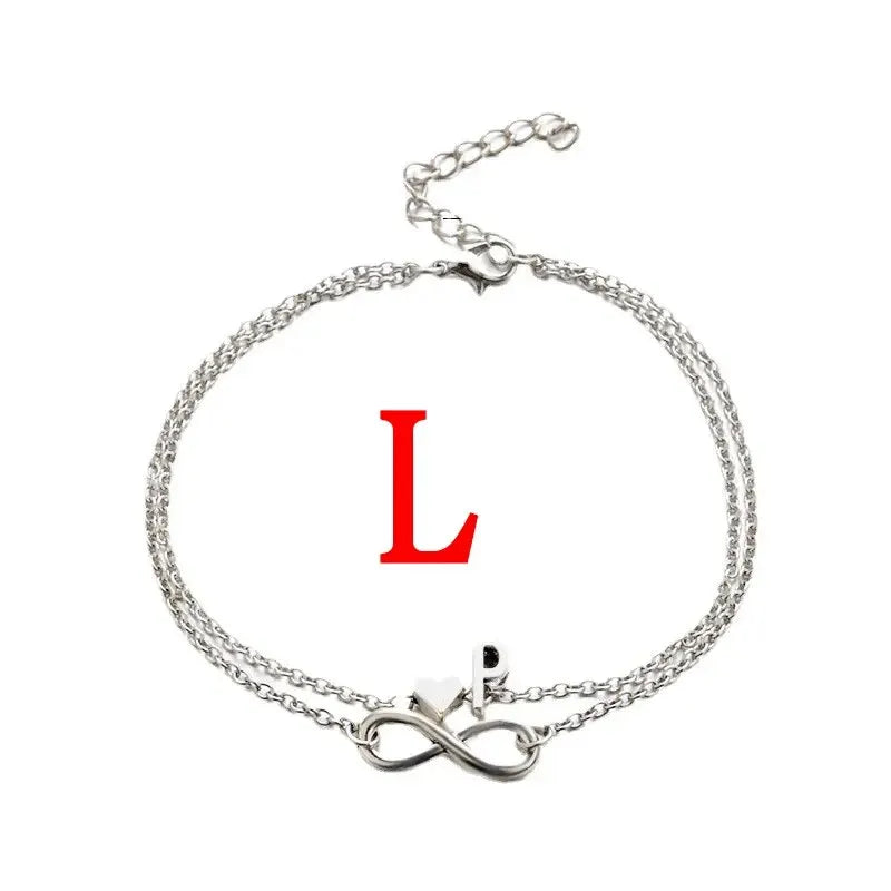 Buchstaben Anhänger Ketten-Initials Fußkettchen
