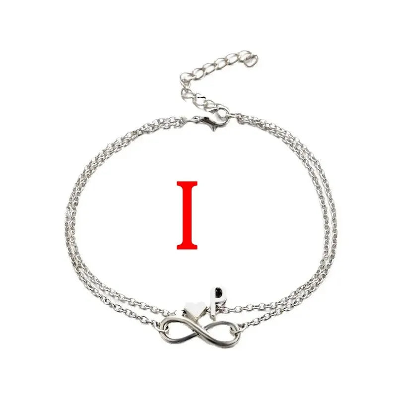 Buchstaben Anhänger Ketten-Initials Fußkettchen